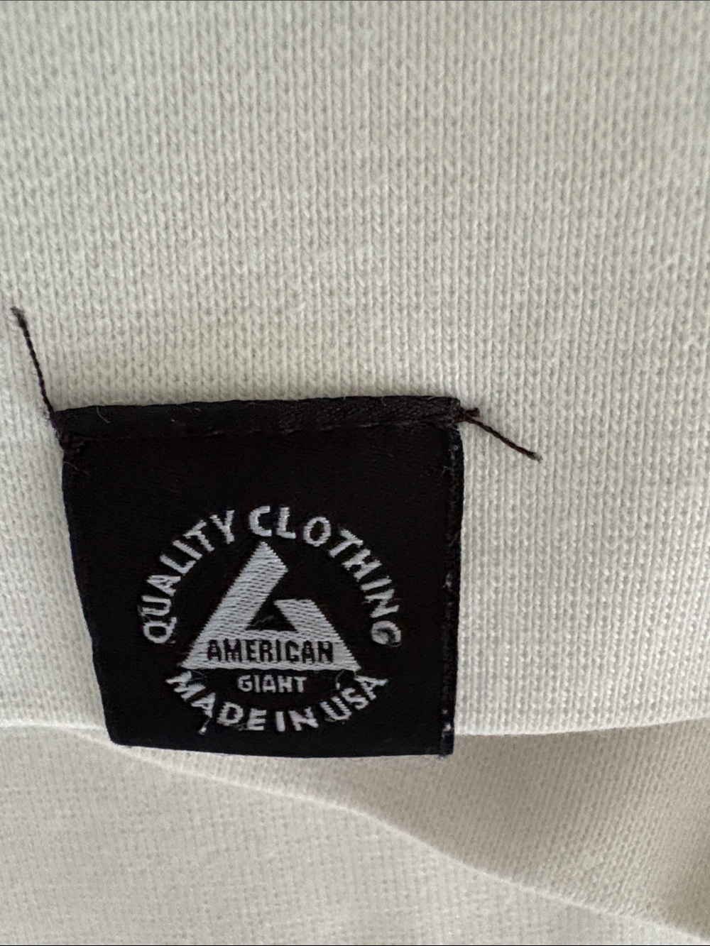 American Giant off  White Women's Zip Hoodie w/ Logo nice year round weight - Picture 9 of 9